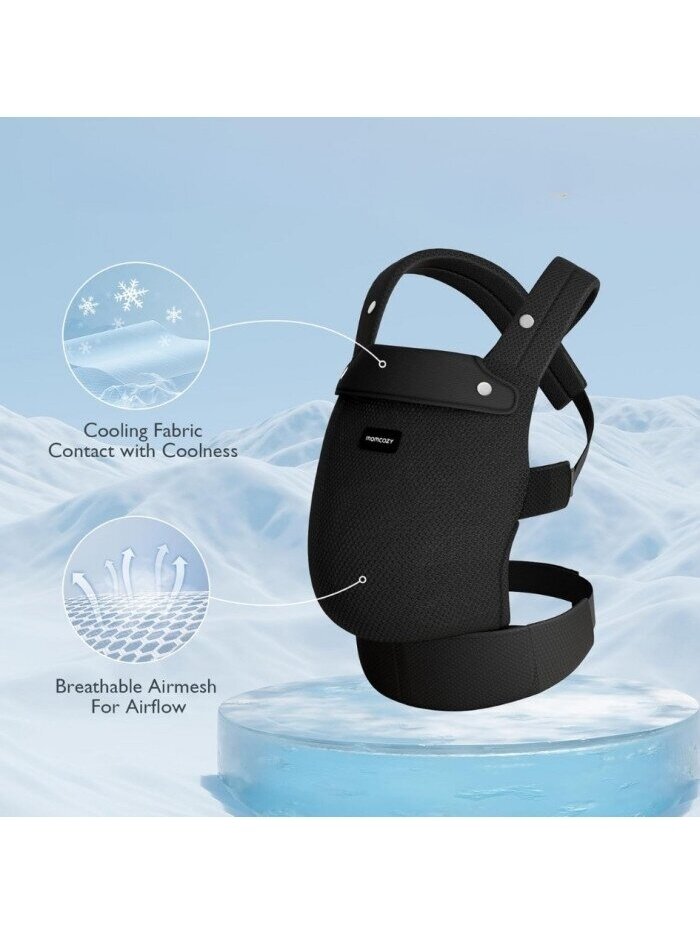 Momcozy ergonomic baby carrier with mesh (Black) 3