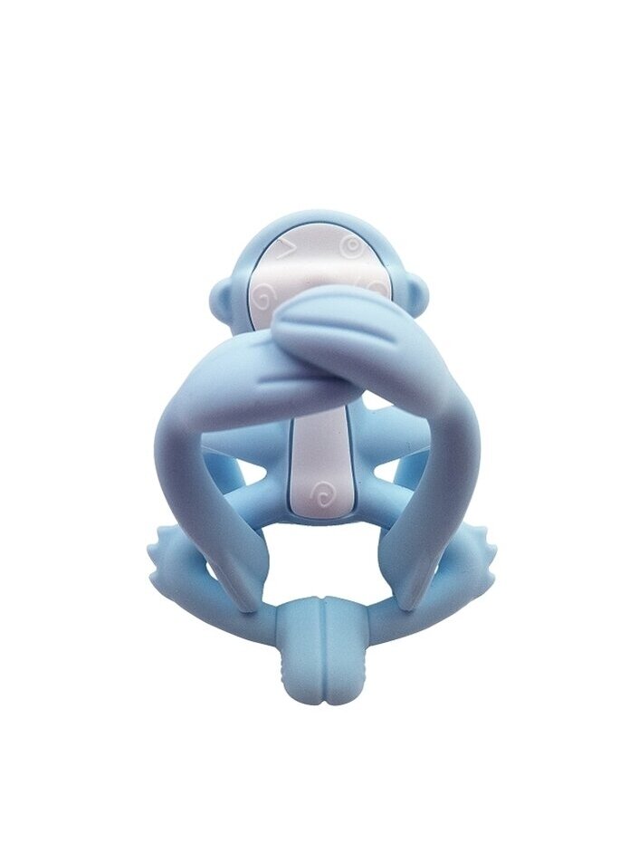 Mombella Monkey Teether Light blue 3 Mombella Monkey Teether Light blue 3