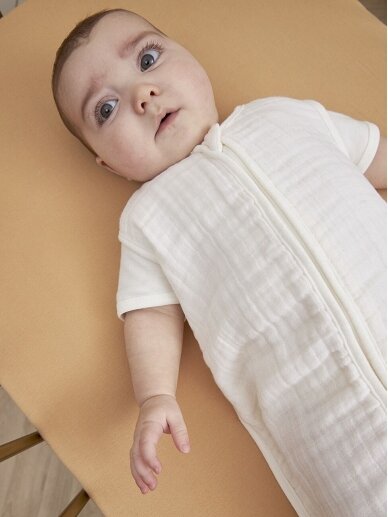 Muslin sleeping bag, TOG 0.5, 70cm, Meyco Baby Uni offwhite 3