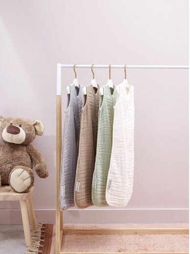 Muslin sleeping bag, TOG 0.5, 70cm, Meyco Baby Uni offwhite 2 Muslin sleeping bag, TOG 0.5, 70cm, Meyco Baby Uni offwhite 2