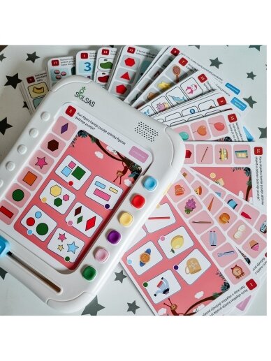 Music player for children "Skilsas" with microphone + Lithuanian-voiced "Talking Cards" 9
