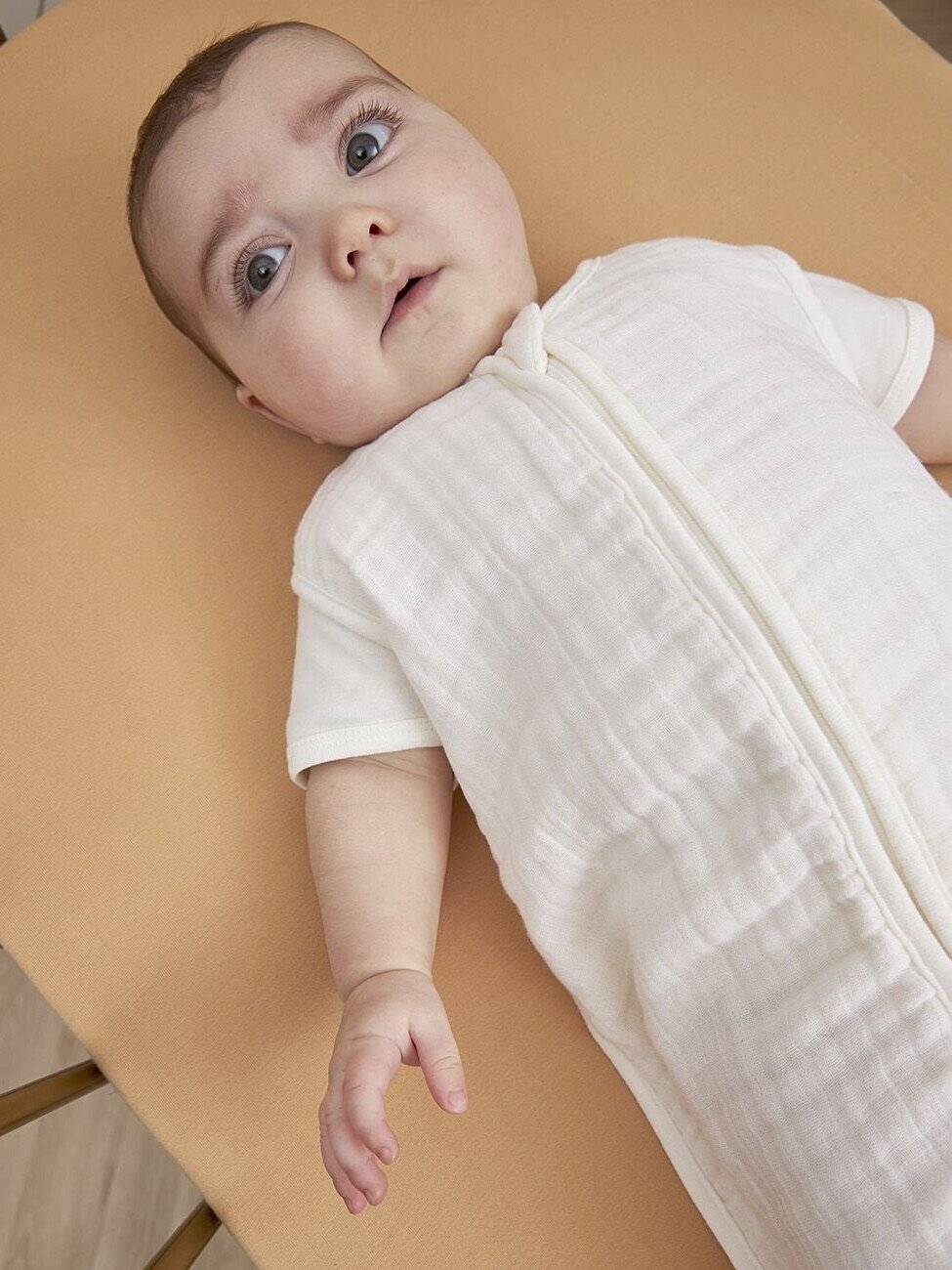 Muslin sleeping bag, TOG 0.5, 70cm, Meyco Baby Uni offwhite 3
