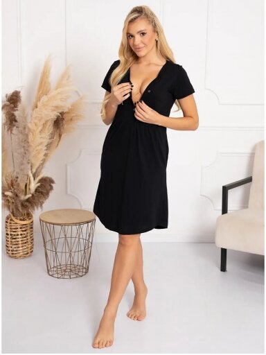 Nightwear for pregnant and nursing Ismena, ForMommy (black)