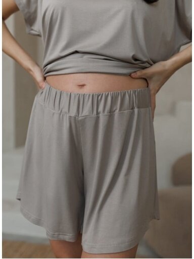 Maternity casual shorts, Latte mama (Mocha)