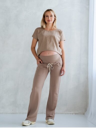 Latte Mama laiad rasedate püksid, šokolaadipruunid