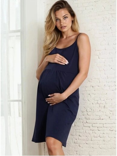 Maternity night shirt Merry, ForMommy (navy blue) Maternity night shirt Merry, ForMommy (navy blue)