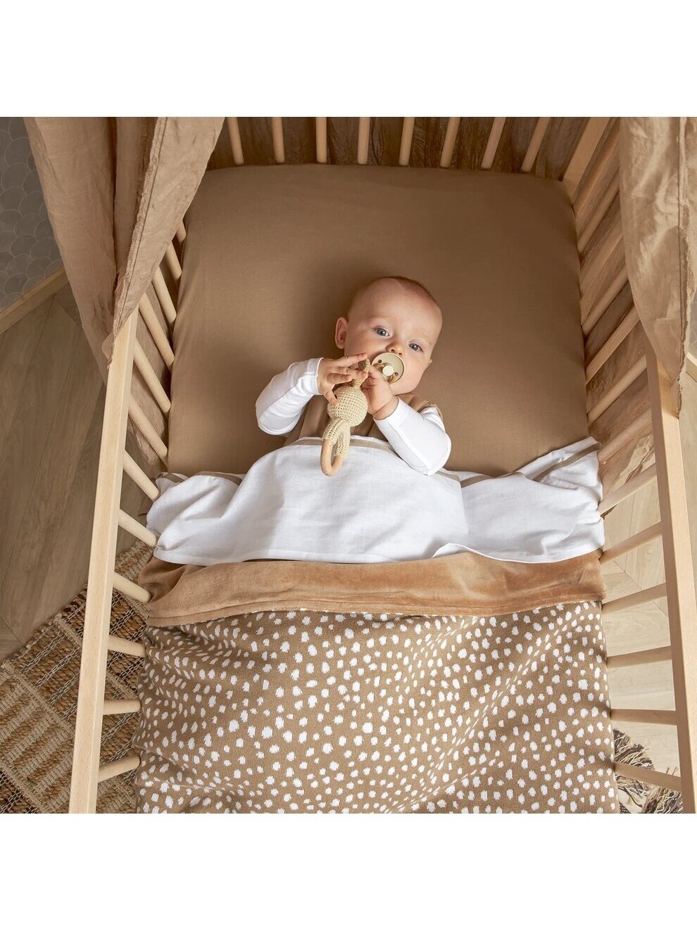 Fitted sheet 50x90, Meyco Baby (Taupe) 2pcs. 2