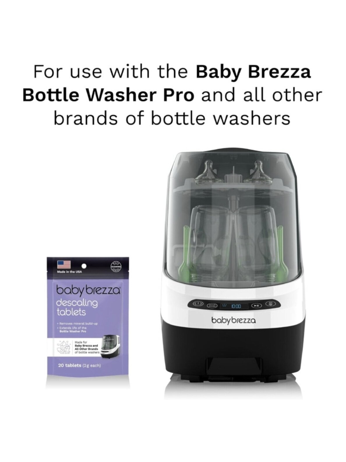 Descaling Tablets for Bottle Washer, 20 pcs, Baby Brezza 2