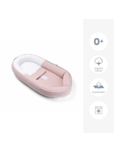 Organic cotton nest for baby 0+, Doomoo (pink) 1