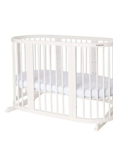 Oval convertible baby crib 9in1 Smart, Ingvart (Milky) Oval convertible baby crib 9in1 Smart, Ingvart (Milky)