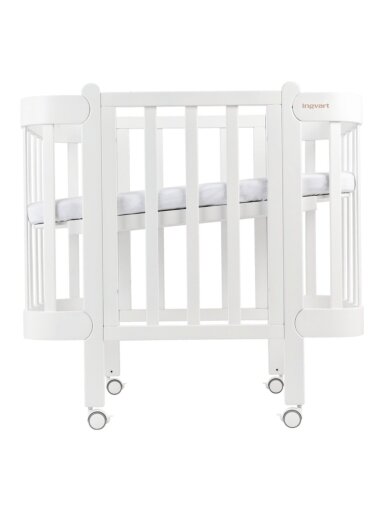 Oval convertible baby crib NIKA 5in1, Ingvart (White) Oval convertible baby crib NIKA 5in1, Ingvart (White)
