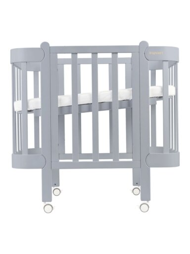 Oval convertible baby crib NIKA 5in1, Ingvart (Grey) Oval convertible baby crib NIKA 5in1, Ingvart (Grey)