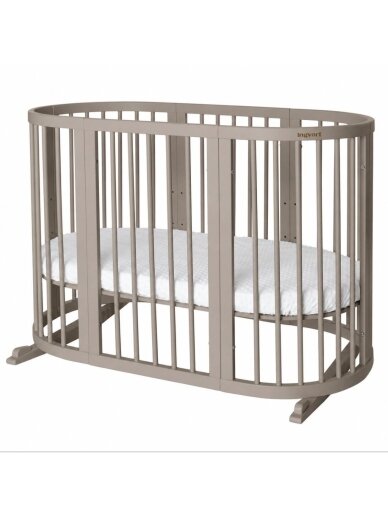 Oval convertible baby crib 9in1 Smart, Ingvart (Beige)