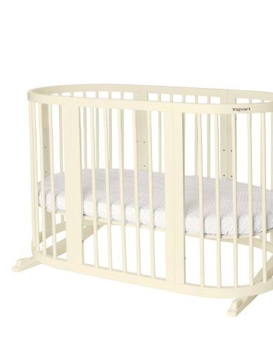 Oval convertible baby crib 9in1 Smart, Ingvart (Ivory) Oval convertible baby crib 9in1 Smart, Ingvart (Ivory)
