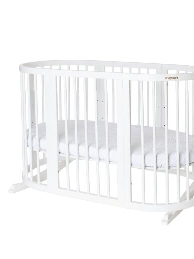 Oval convertible baby crib 9in1 Smart, Ingvart (White) Oval convertible baby crib 9in1 Smart, Ingvart (White)