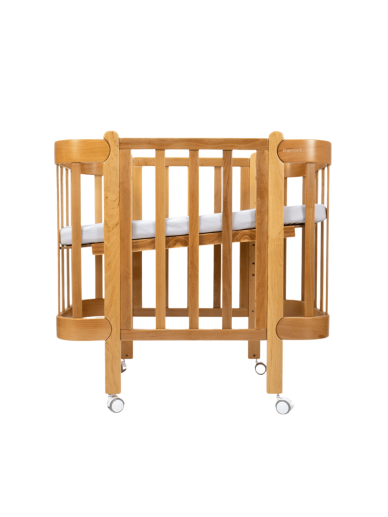 Oval convertible baby crib NIKA 5in1, Ingvart (White) (Kopija)