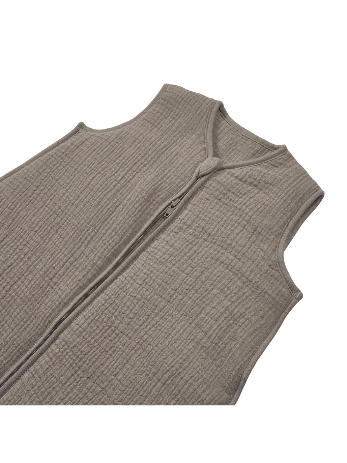 Lined muslin sleeping bag 60 cm, TOG 2.0, Meyco (Dark Taupe) 1 Lined muslin sleeping bag 60 cm, TOG 2.0, Meyco (Dark Taupe) 1
