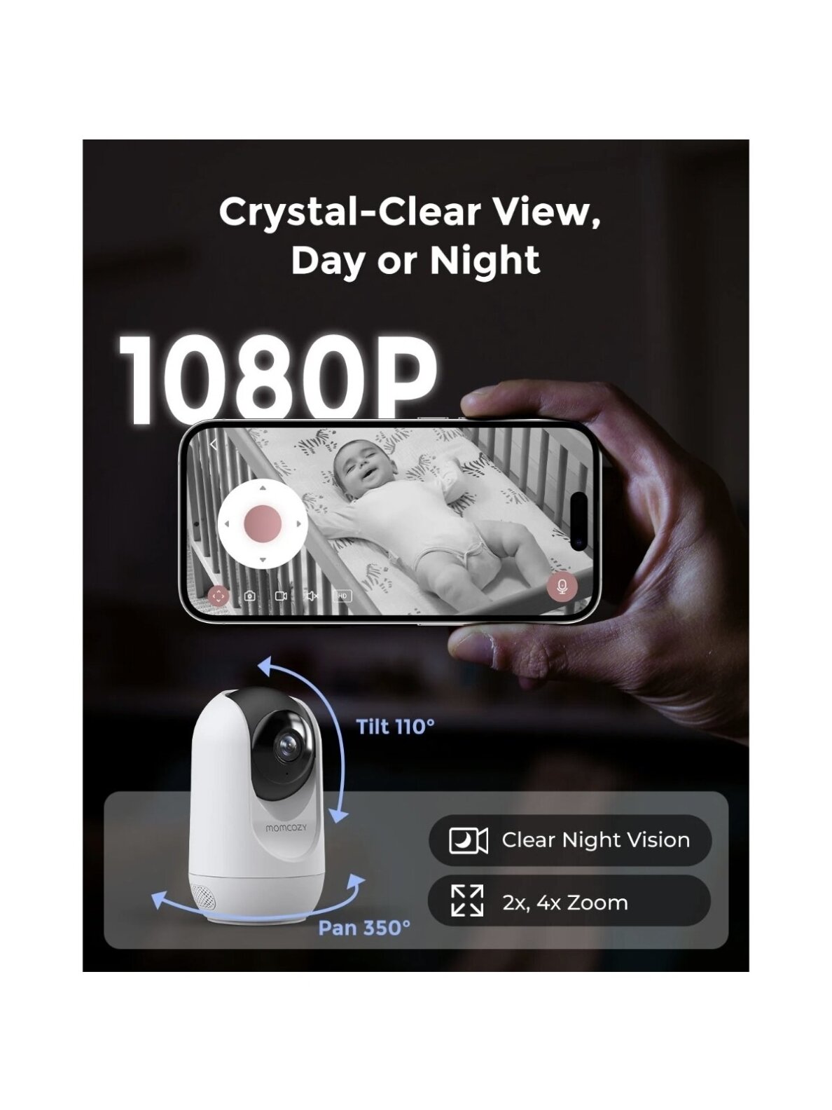 Add-on camera for BM04 video baby monitor, Momcozy 3 Add-on camera for BM04 video baby monitor, Momcozy 3