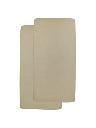 Jersey fitted sheet, 40x80/90cm, 2pcs., Meyco Baby (Taupe)