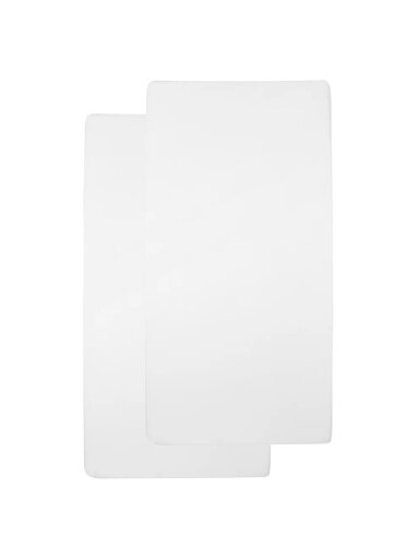 Fitted sheet 50x90cm, 2pcs, Meyco Baby (White)