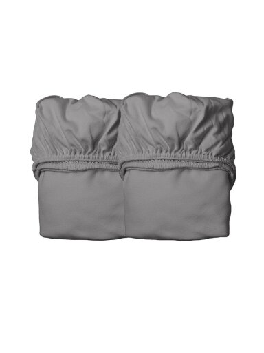 LEANDER - sheet for baby cot 2 pcs, Cool grey
