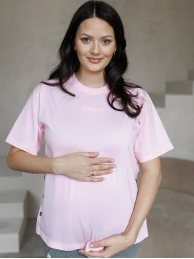 Short-sleeved blouses by For Mommy (Pink)