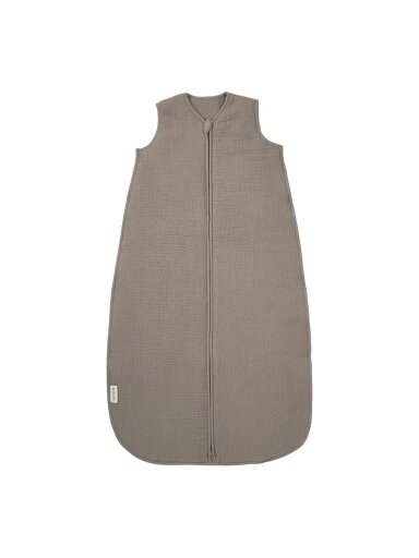 Lined muslin sleeping bag 110 cm, TOG 2.0, Meyco (Dark Taupe)
