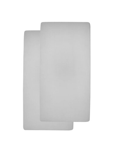 Jersey fitted sheet, 40x80/90cm 2pcs, Meyco Baby Light grey Jersey fitted sheet, 40x80/90cm 2pcs, Meyco Baby Light grey