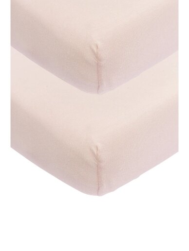 Jersey fitted sheet, 40x80/90cm, 2pcs., Meyco Baby (Pink) 1