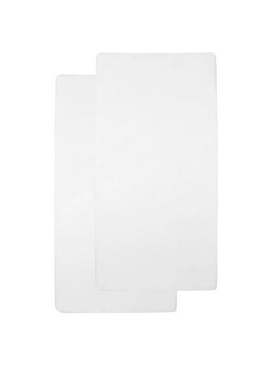 Fitted sheet 50x90cm, 2pcs, Meyco Baby (White)