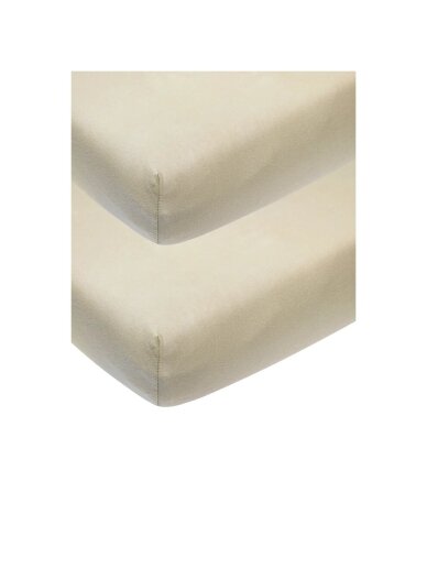 Jersey fitted sheet, 60x120cm 2pcs, Meyco Sand Jersey fitted sheet, 60x120cm 2pcs, Meyco Sand