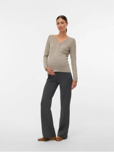 MLPAMMIE Maternity and Nursing Blouse, Mama.licious (Beige) 5