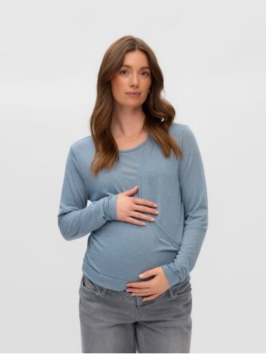 Maternity top MLANABELLA, Mamalicious blue 4