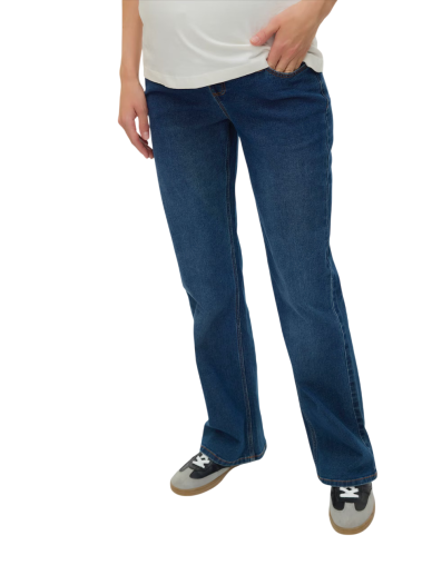 Flared Fit Mid waist Boot-cut Jeans, Mama;licious (Dark medium/blue denim) 1