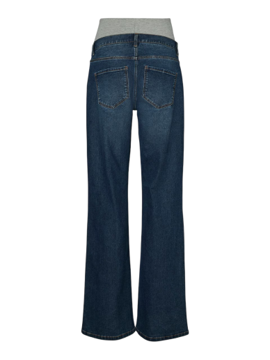 Flared Fit Mid waist Boot-cut Jeans, Mama;licious (Dark medium/blue denim) 4