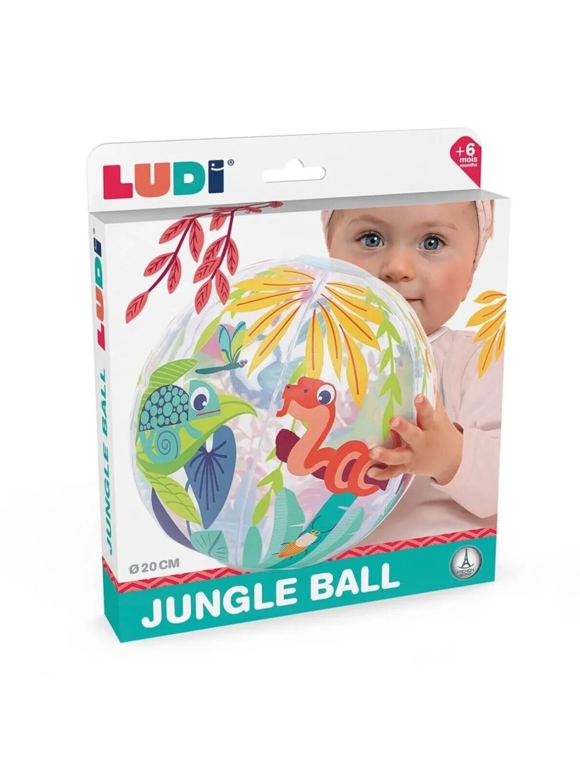 Inflatable ball Jungle, 20 cm, LUDI 3