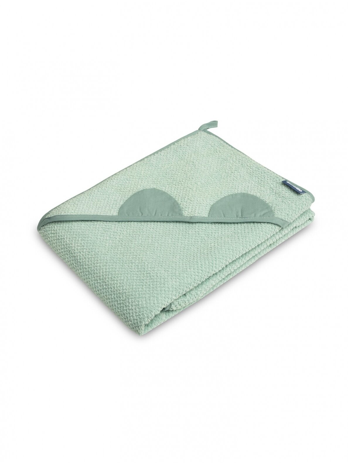 Terry cotton towel with a hood, 100x100, green Terry cotton towel with a hood, 100x100, green