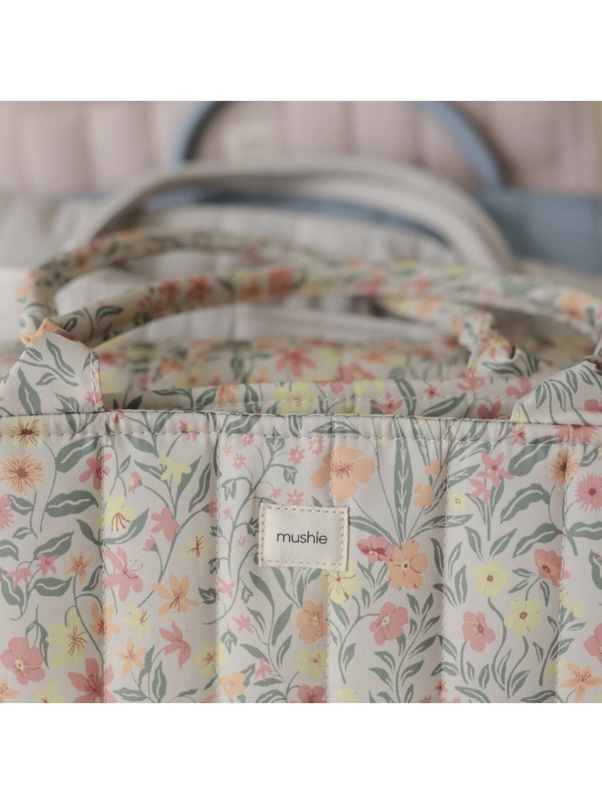 Diaper Caddy Organizer Pastel Blooms, Mushie 1 Diaper Caddy Organizer Pastel Blooms, Mushie 1