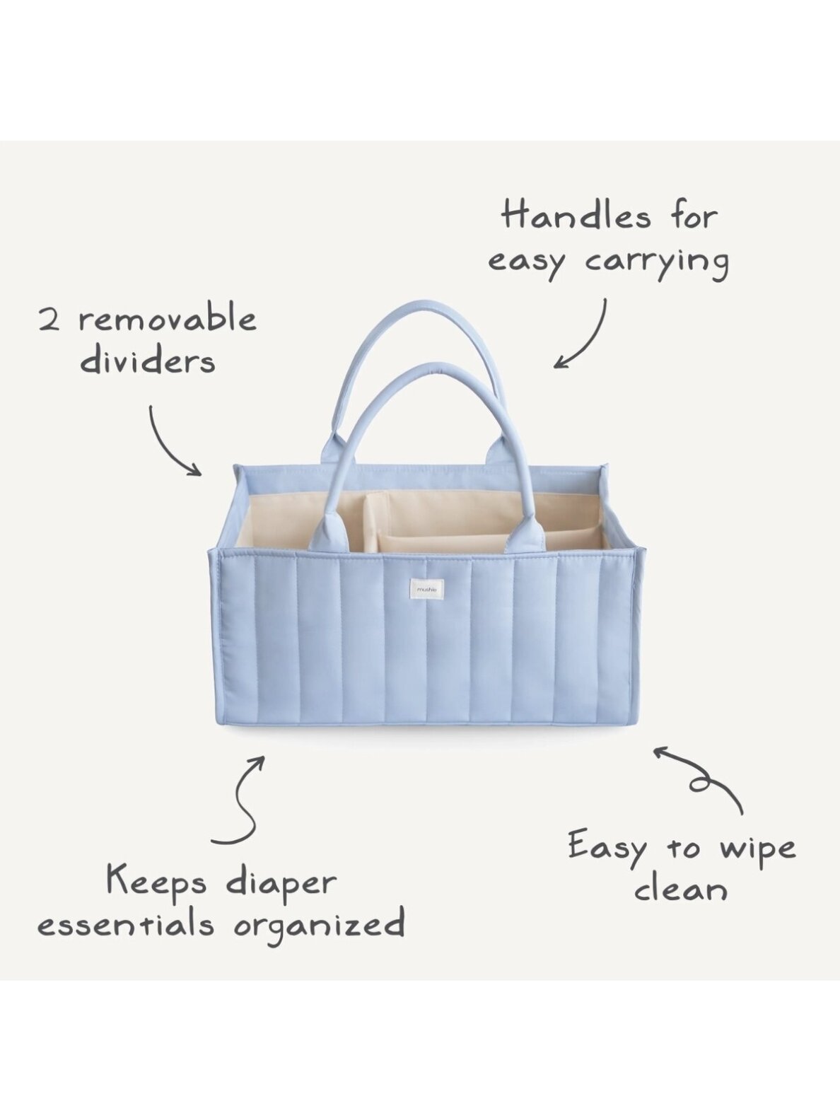 Diaper Caddy Organizer Pastel Blooms, Mushie 2