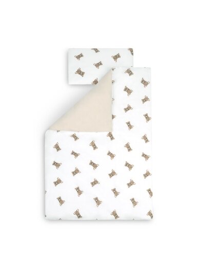 Sensillo bedding set 2 pcs + sheet Teddy, sand, 100x135 cm Sensillo bedding set 2 pcs + sheet Teddy, sand, 100x135 cm