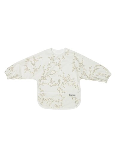 Long-sleeved bib Branches sand, 9-18m., Meyco Baby Long-sleeved bib Branches sand, 9-18m., Meyco Baby