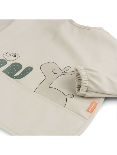 Sleeved pocket bib, Done by Deer (Deer Friends Sand) 1