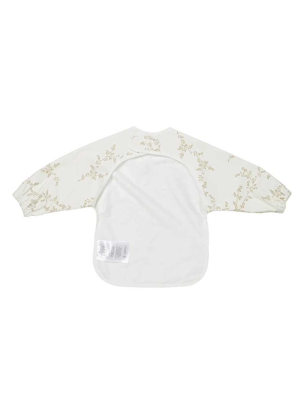 Long-sleeved bib Branches sand, 9-18m., Meyco Baby 1