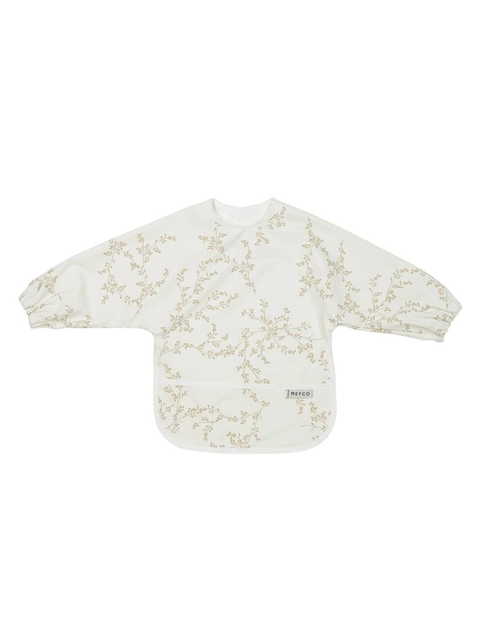 Long-sleeved bib Branches sand, 9-18m., Meyco Baby Long-sleeved bib Branches sand, 9-18m., Meyco Baby