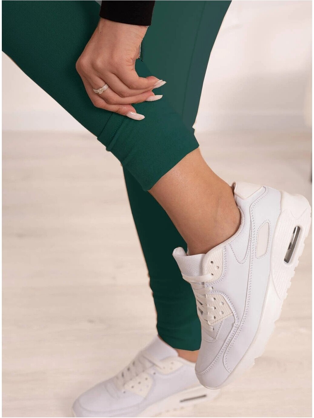 Warm maternity leggings, by ForMommy (green) 5