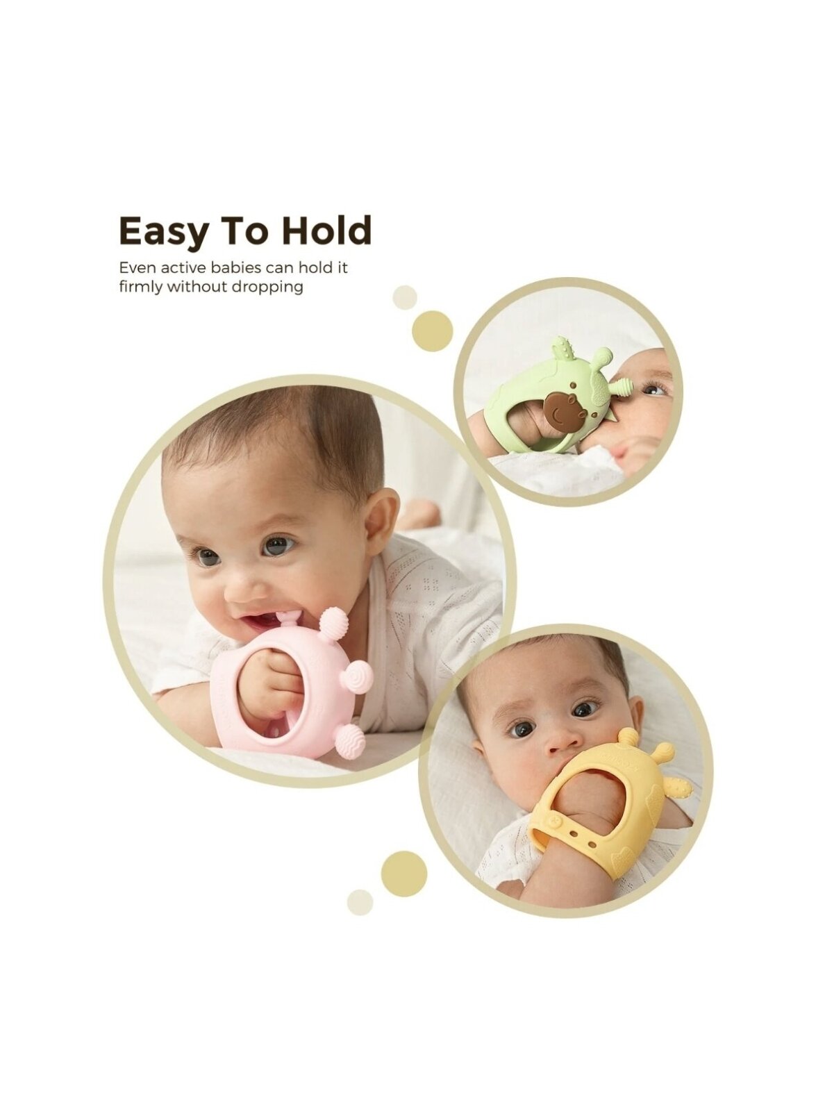Silicone wrist teether, yellow, Momcozy 2 Silicone wrist teether, yellow, Momcozy 2