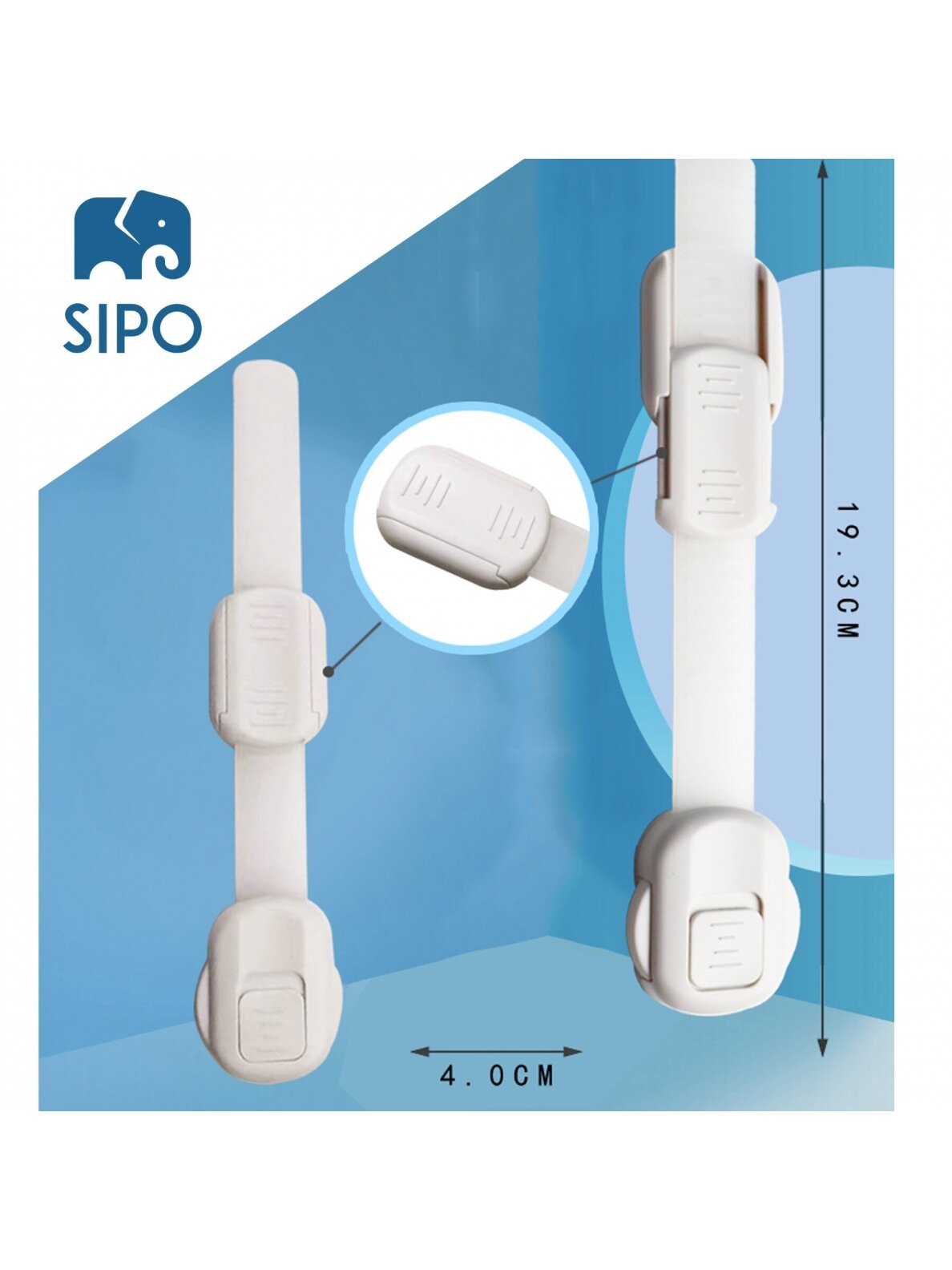 Uksekaitsed Sipo SBS-218, valge, 6 tk 1 Uksekaitsed Sipo SBS-218, valge, 6 tk 1