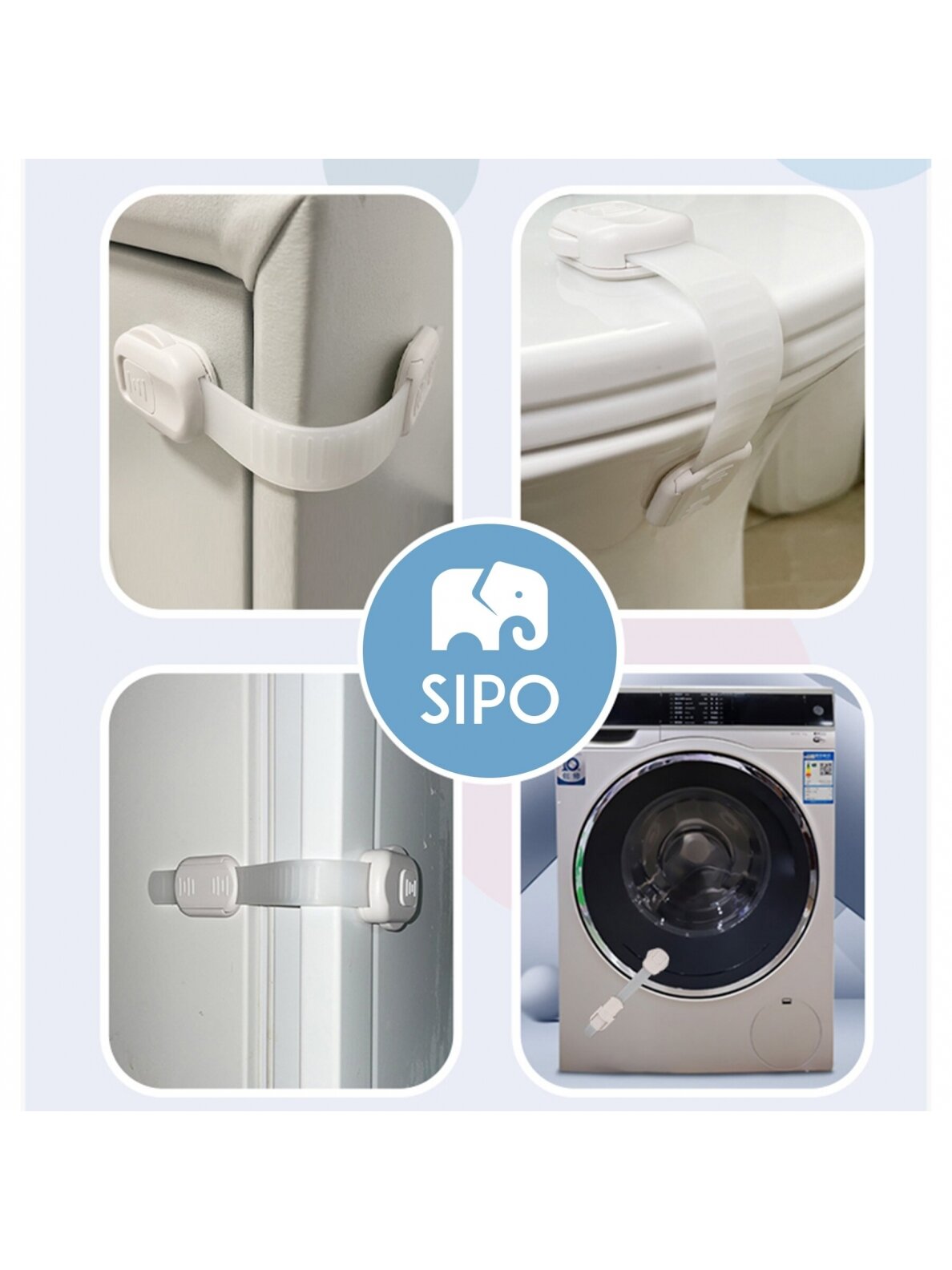 Uksekaitsed Sipo SBS-218, valge, 6 tk 4