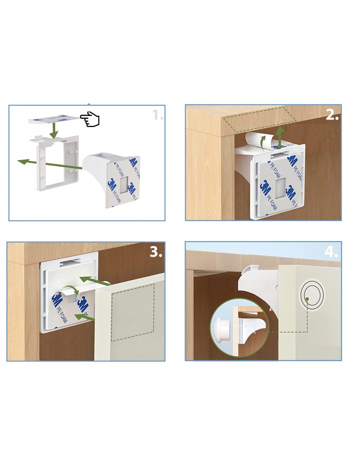 Sahtlite kaitse Sipo SBS-M4, valge, 4 tk 6 Sahtlite kaitse Sipo SBS-M4, valge, 4 tk 6