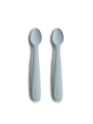 Silicone spoons. 2 pcs., Mushie (Powder blue)